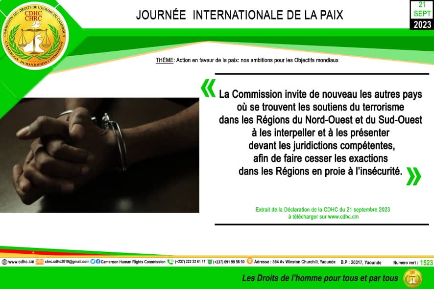 RAPPORT SUR L’ETAT DES DROITS DE L’HOMME AU CAMEROUN: LA CDHC ET LES ÉTATS-UNIS RENFORCENT LES MÉCANISMES DE PARTAGE D’INFORMATIONS