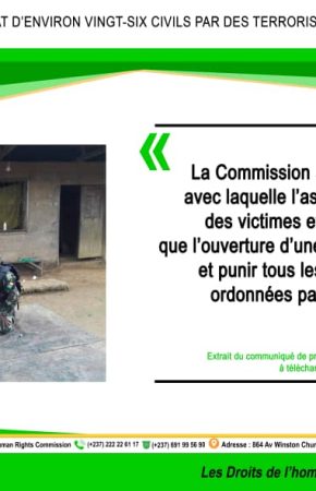 COMMUNIQUÉ DE PRESSE RELATIF À L’ASSASSINAT D’ENVIRON VINGT-SIX CIVILS PAR DES TERRORISTES SÉCESSIONNISTES