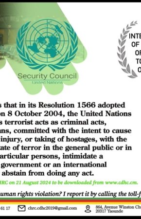 SOME EXTRACTS OF THE STATEMENT BY THE CHRC TO MARK THE 7TH INTERNATIONAL DAY OF REMEMBRANCE OF AND TRIBUTE TO THE VICTIMS OF TERRORISM