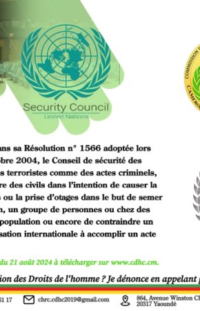 QUELQUES EXTRAITS DE LA DÉCLARATION DE LA CDHC À L’OCCASION DE LA CÉLÉBRATION DE LA 7E ÉDITION DE LA JOURNÉE INTERNATIONALE DU SOUVENIR, EN HOMMAGE AUX VICTIMES DU TERRORISME