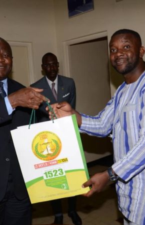 COOPERATION BETWEEN THE CHRC AND OMCT, Prof James Mouangue Kobila grants an audience to Mr Isidore Ngueuleu