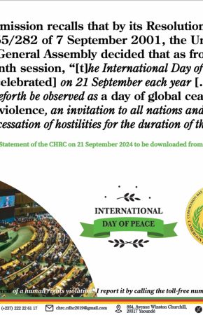 SOME EXTRACTS OF THE STATEMENT BY THE CAMEROON HUMAN COMMISSION RIGHTS TO MARK THE SEVENTH INTERNATIONAL DAY OF SIGN LANGUAGES