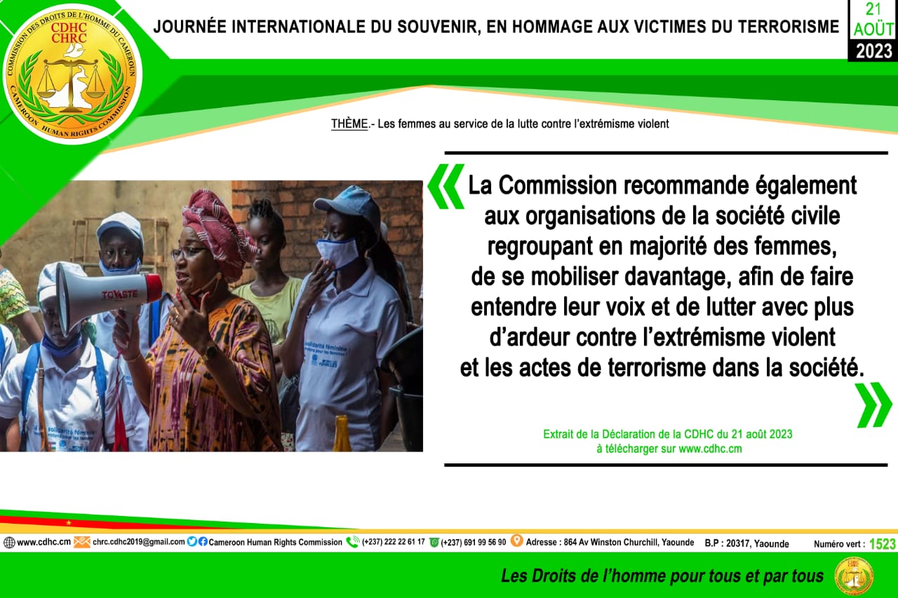 CÉLÉBRATION DE LA 6e ÉDITION DE LA JOURNÉE INTERNATIONALE DU SOUVENIR, EN HOMMAGE AUX VICTIMES DU TERRORISME