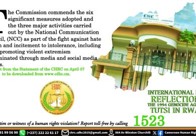 STATEMENT BY THE CHRC TO MARK THE 30th ANNIVERSARY OF THE INTERNATIONAL DAY OF REFLECTION ON THE 1994 GENOCIDE AGAINST THE TUTSIS IN RWANDA
