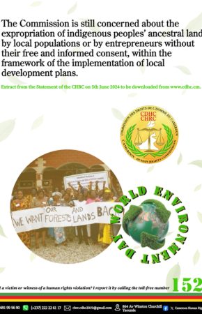 STATEMENT BY THE CAMEROON HUMAN RIGHTS COMMISSION TO MARK THE WORLD ENVIRONMENT DAY