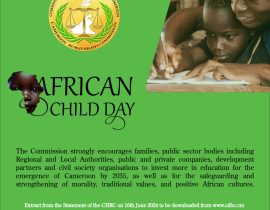 STATEMENT BY THE CHRC TO MARK THE 34TH DAY OF THE AFRICAN CHILD