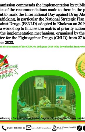 STATEMENT BY THE CHRC TO MARK THE 37th INTERNATIONAL DAY AGAINST DRUG ABUSE AND ILLICIT TRAFFICKING