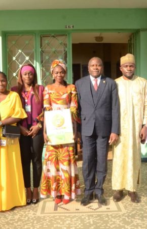 Audience at the CHRC : The CHRC Chairperson engages in discussion with newly-elected leaders of Cameroon Students’ Rights Association (ADDEC) on topic of students’ rights