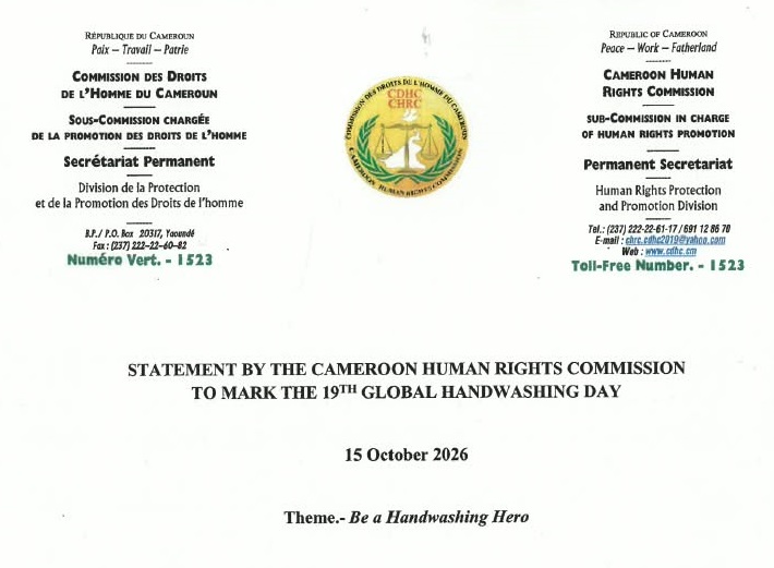 Statement by the CHRC to mark the 19th global handwashing Day