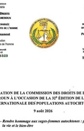 Déclaration de la CDHC à l’occasion de la 32e édition de la Journée internationale des populations autochtones