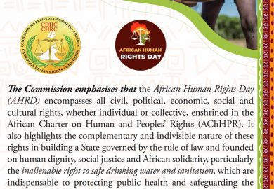 Awareness visuals of the Statement by the cameroon human Rights Commission to mark the African Human Rights Day – 21 October 2026