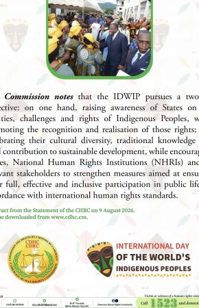 Awareness visuals of the statement by the CHRC to mark the 32nd International Day of the World’s indigenous peoples