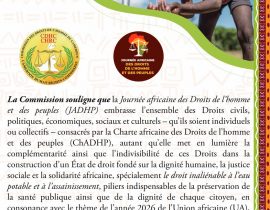 Visuels de la Déclaration de la CDHC à l’occasion de la Journée africaine des Droits de l’homme et des peuples – 21 octobre 2026