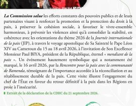 Visuels de sensibilisation de la Déclaration de la CDHC à l’occasion de la Journée internationale de la paix