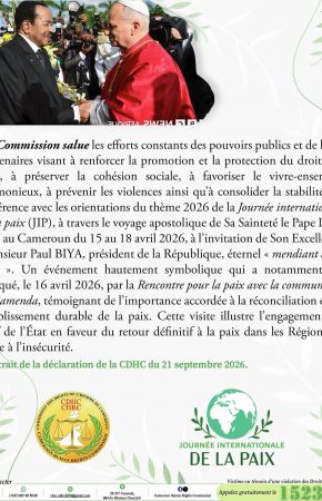 Visuels de sensibilisation de la Déclaration de la CDHC à l’occasion de la Journée internationale de la paix